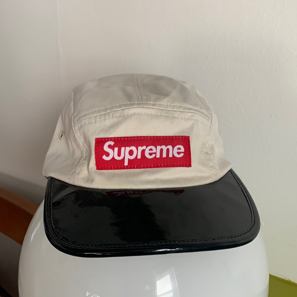 Vintage Supreme Leather Billed 5 Panel